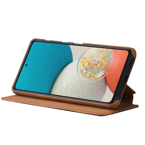 Klapkové puzdro pre Samsung Galaxy A53 5G, LC.IMEEKE, hnedé