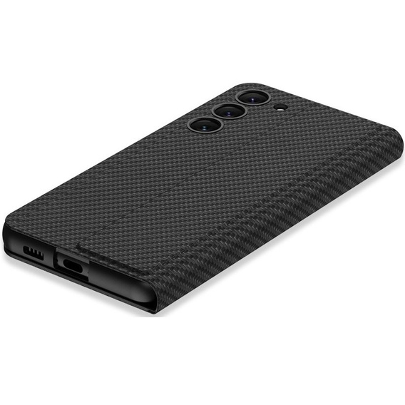 Klapkové puzdro pre Samsung Galaxy S23 Plus, GKK Leather, carbon čierne