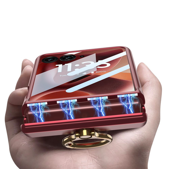 Puzdro so stojanom a ochranou pántov pre Motorola Razr 60 Ultra 5G