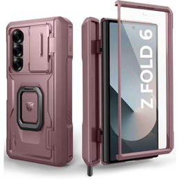 Obrnené puzdro pre Samsung Galaxy Z Fold 6 5G, Dexnor Full Body S-Pen Slot, ružové