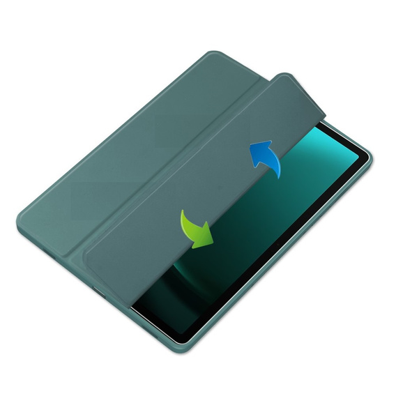 Puzdro pre Samsung Galaxy Tab S9 FE+ Plus, Smartcase Hybrid, so slotom na stylus, zelený
