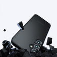 Obal na mobil pre Samsung Galaxy A15, Fusion, transparentné / čierne + 9H sklo 