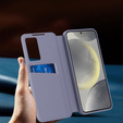 Flipové puzdro pre Samsung Galaxy S24 FE, Smart View Wallet, levanduľové