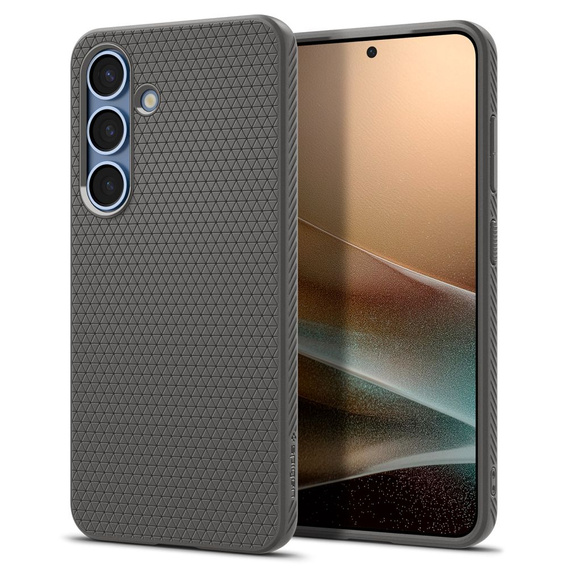Puzdro Spigen pre Samsung Galaxy S25, Liquid Air, čierne + tvrdené sklo 9H