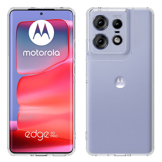 Obal na mobil pre Motorola Edge 50 Pro 5G, Fusion Hybrid, priehľadné