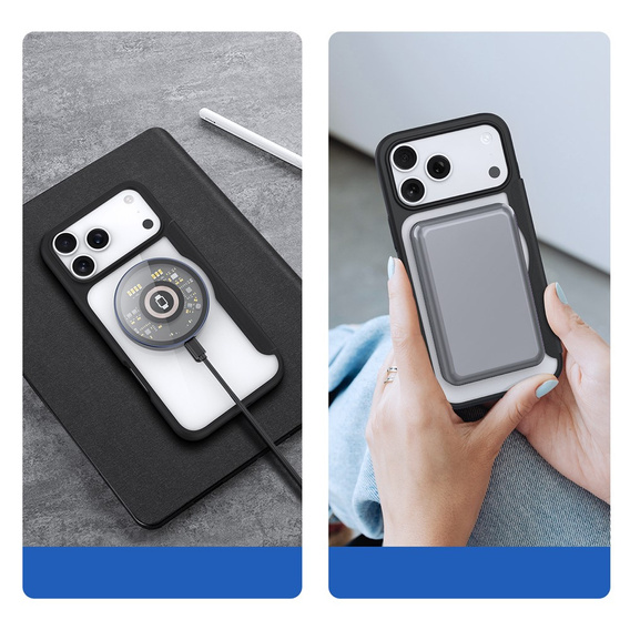 Puzdro Dux Ducis pre iPhone 17 Pro Max, Skin X Pro, s chlopňou, pre MagSafe, čierne