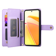 Klapkové puzdro pre Oppo Reno 13 5G, Wallet Zipper Pocket, fialové