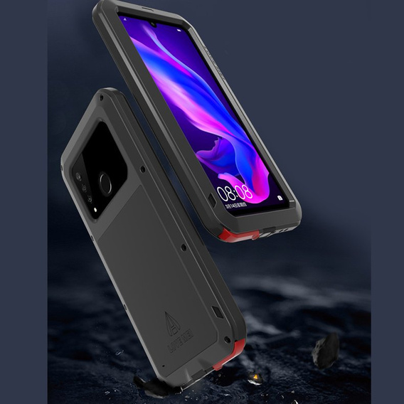 Love Mei Obal na mobil pre Huawei P30 Lite/ Nova 4e, armored with glass, čierne