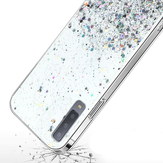 Obal na mobil pre Samsung Galaxy A7 2018, Glittery, priehľadné