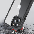 Puzdro pre iPhone 12/12 Pro, Shockproof, s fóliou, čierne