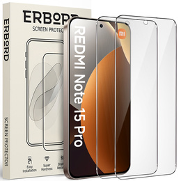 2x ERBORD 9H tvrdené sklo pre Xiaomi Redmi Note 15 Pro 5G