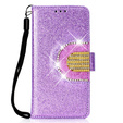 Klapkové puzdro pre Huawei P Smart 2019 / Honor 10 Lite, Glitter Mirror Wallet, fialové