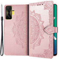 Klapkové puzdro pre Xiaomi Poco F4 GT, Mandala, ružové rose gold