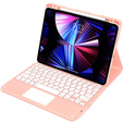 Puzdro + klávesnica iPad Air 10.9 4 2020 / 5 2022, Touchpad, ružové rose gold