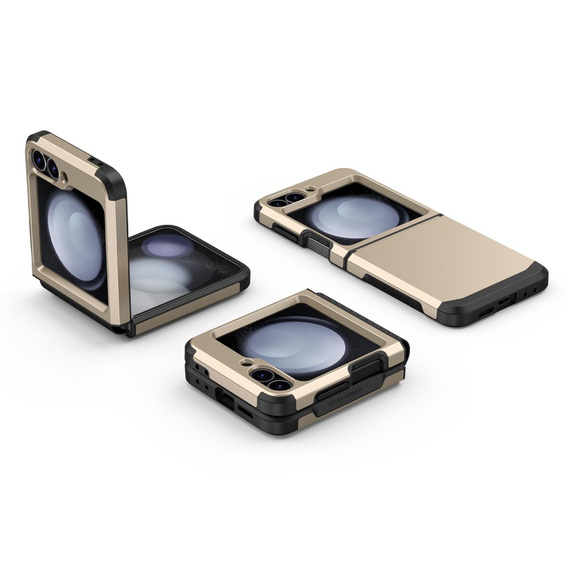 Pancierované puzdro pre Samsung Galaxy Z Flip7 FE / Z Flip6, Armor Shockproof, zlaté