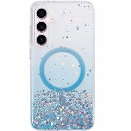 Puzdro pre Samsung Galaxy S24, Glittery, pre MagSafe, modré