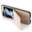 Puzdro pre Samsung Galaxy Z Flip7 FE / Z Flip6, Card Slot Ring Case, béžové