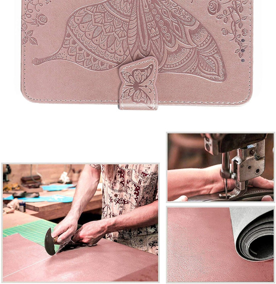 Klapkové puzdro pre Oppo A40 / Oppo A40m, Butterfly, ružové rose gold