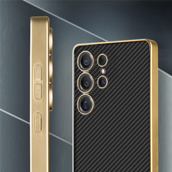 Puzdro pre Samsung Galaxy S25 Ultra, GKK Leather, carbon čierne