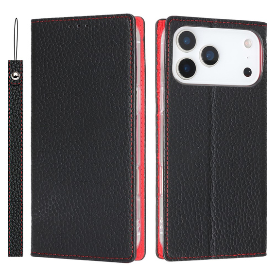 Puzdro Litchi Skin Grain flip pre iPhone 17 Pro Max