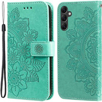 Klapkové puzdro pre Samsung Galaxy A14 4G/5G, Mandala Flower, zelený