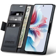 Puzdro pre Oppo Reno 11F, ERBORD Glossy Litchi, flipová peňaženka, čierne