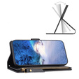 Klapkové puzdro pre Samsung Galaxy A25 5G, Wallet Zipper Pocket, čierne