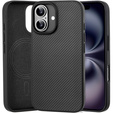 Puzdro pre iPhone 16, Aramid Fiber Cover, čierne