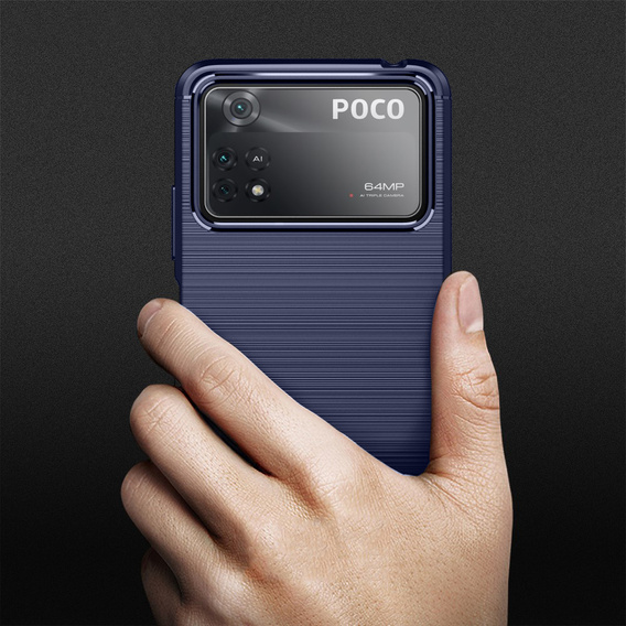 Obal na mobil pre Xiaomi Poco X4 Pro 5G, Carbon, modré