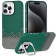 Puzdro pre iPhone 15 Pro, Frame Kickstand, pre MagSafe, Sand Green