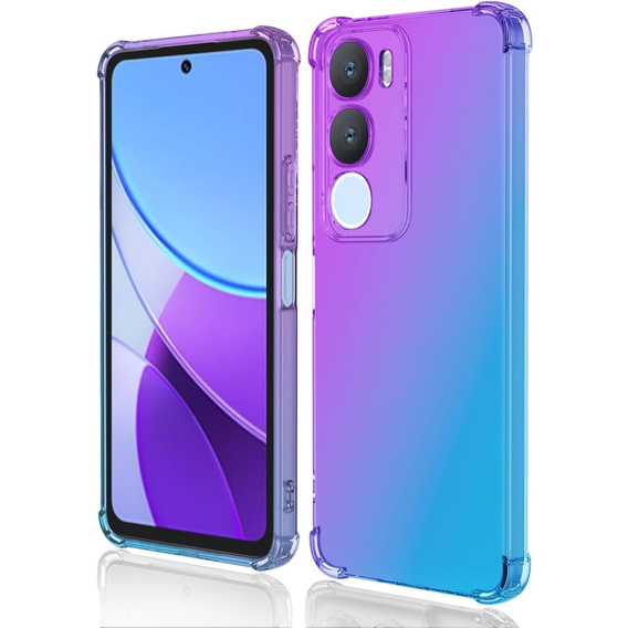 Puzdro pre Vivo Y19s, Gradient Dropproof, Fialová / modrá