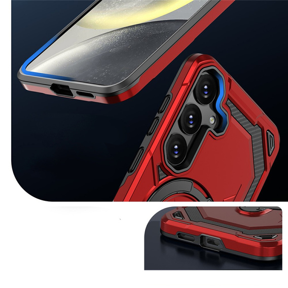 Magnetické puzdro s podstavcom pre Samsung Galaxy A57 5G, červené