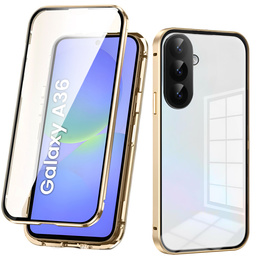 Puzdro pre Samsung Galaxy A36, Magnetic Dual Glass, zlaté