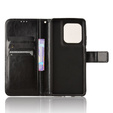 Klapkové puzdro pre Motorola Edge 50 Ultra, Crazy Horse Wallet, čierne