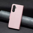 Klapkové puzdro pre Samsung Galaxy A25 5G, Wallet Litchi Leather, ružové + 9H sklo 