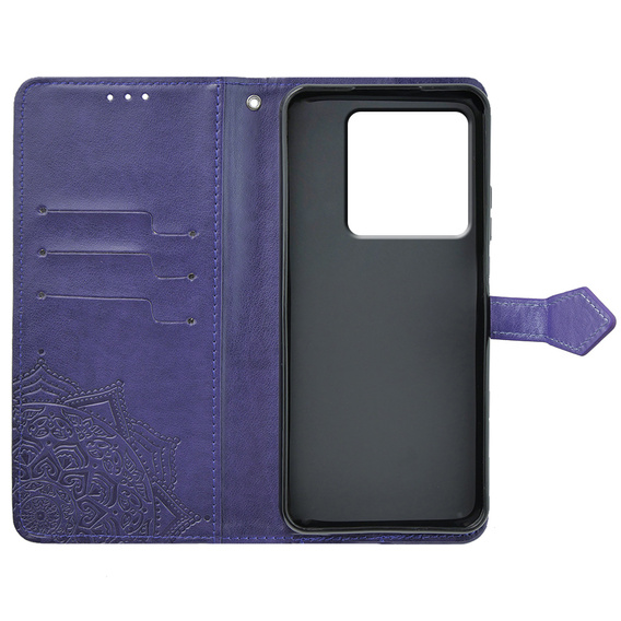 Klapkové puzdro pre Xiaomi Poco X6 5G, Mandala, fialové