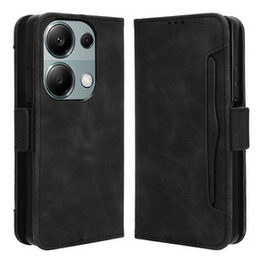 Klapkové puzdro pre Xiaomi Redmi Note 13 Pro 4G / Xiaomi Redmi Note 14S / Xiaomi Poco M6 Pro 4G, Card Slot, čierne