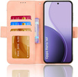 Flipové puzdro pre Oppo Reno 14F, slot na kartu, peňaženka, ružové