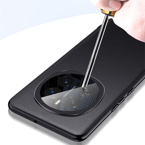 Obal na mobil pre Honor Magic 7 Pro 5G, Leather Hybrid MagSafe, čierne