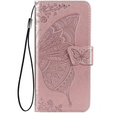 Klapkové puzdro pre Xiaomi Redmi A5, Butterfly, ružové rose gold