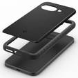 Puzdro Spigen pre Google Pixel 9A, Thin Fit Mag, čierne + tvrdené sklo 9H
