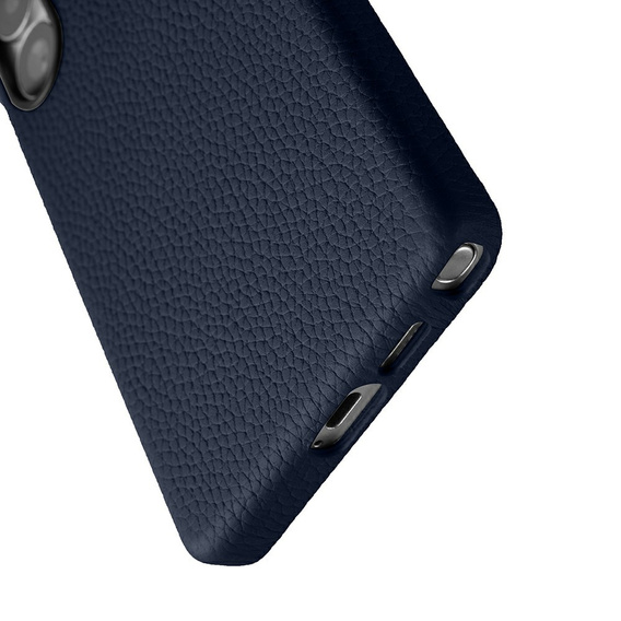 Puzdro MELKCO pre Samsung Galaxy S25 Ultra, kožené, tmavomodré