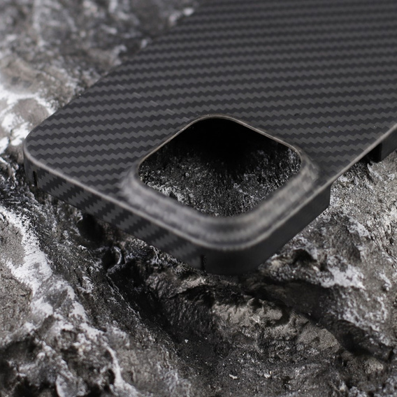 Puzdro pre iPhone 14, Aramid Fiber Cover, čierne