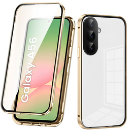 Puzdro pre Samsung Galaxy A56, Magnetic Dual Glass, zlaté