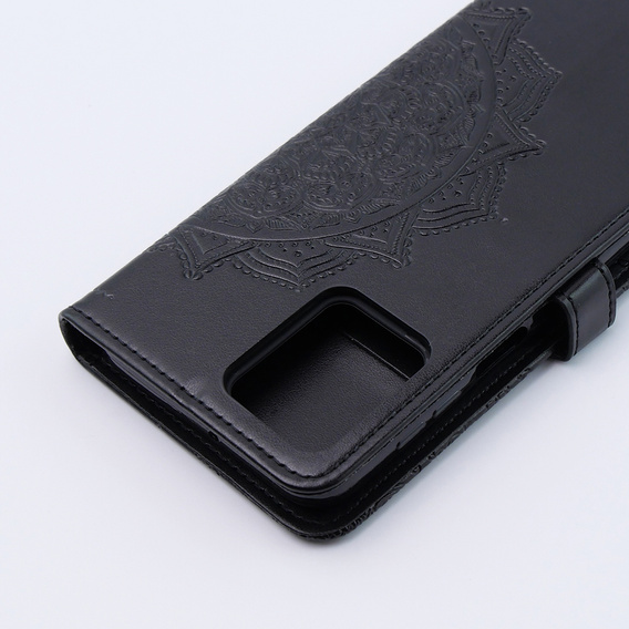 Klapkové puzdro pre Motorola Moto G54 5G, Mandala, čierne