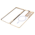 Magnetické puzdro Dual Glass MagSafe pre Samsung Galaxy S21 Ultra, zlaté