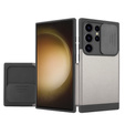 Obal na mobil pre Samsung Galaxy S24 Ultra, ERBORD MagProtect Slide Camera, sivé gunmetal