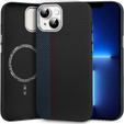 Puzdro pre iPhone 13, Carbon Fiber MagSafe, čierna / modrá