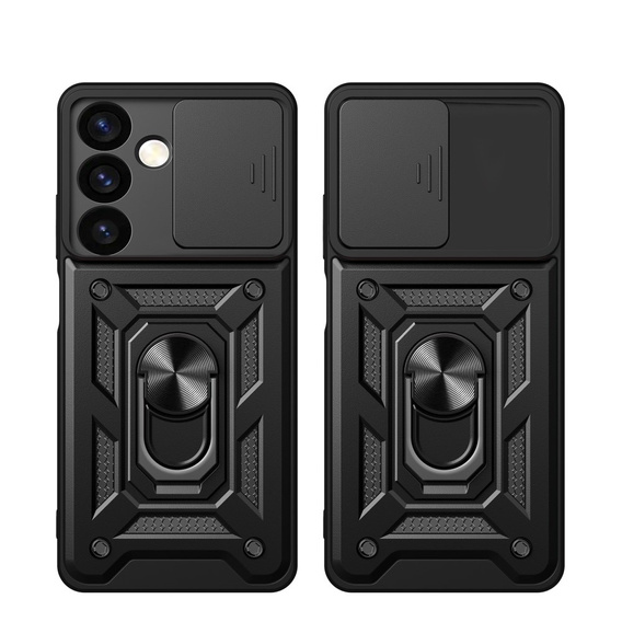 Obal na mobil pre Samsung Galaxy S24+ Plus, CamShield Slide, čierne