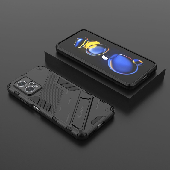Puzdro pre Xiaomi Poco X4 GT 5G, Military kickstand, čierne